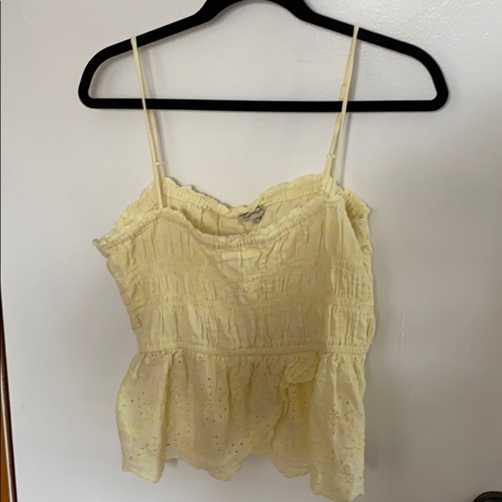 Yellow Spaghetti Strap Top
